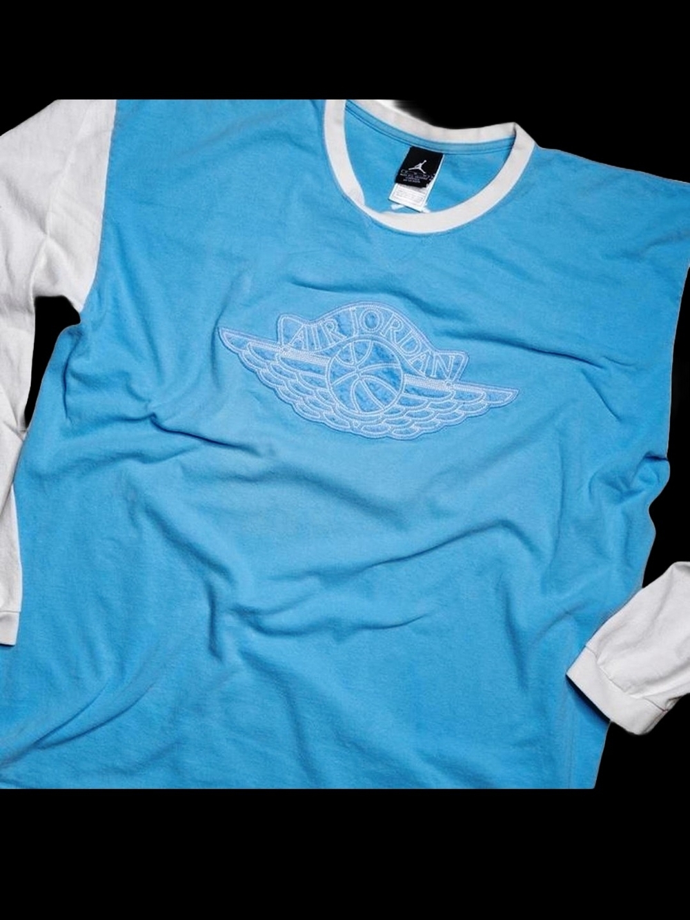 Jordan Sky Blue and White Long-Sleeve Tee